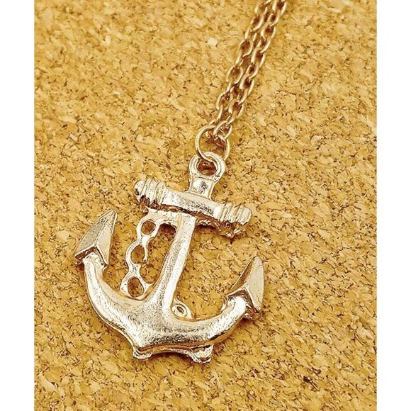 2/$21 Ladies Anchor Necklace - Perfect for Layering - Picture 2 of 9